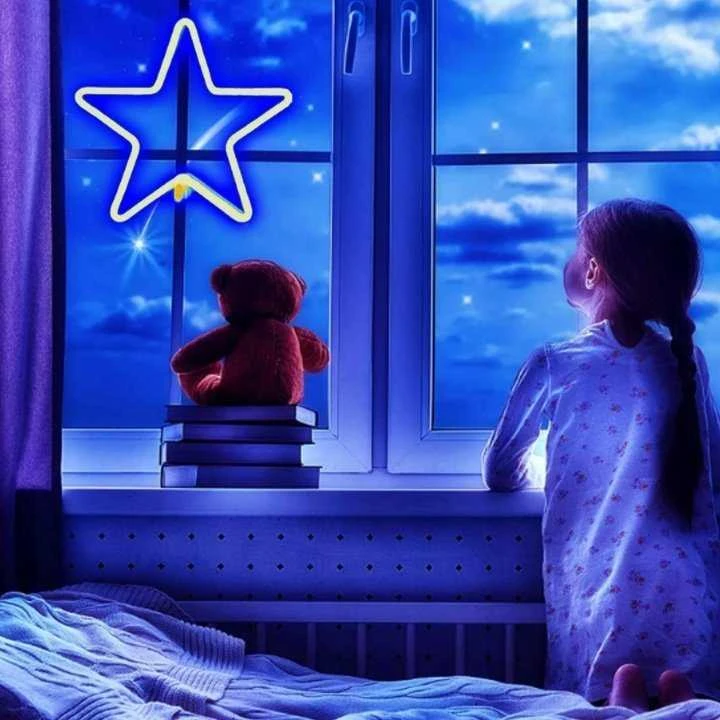 TelForceone Neoninė LED KALĖDINĖ PENKIAKAMPĖ ŽVAIGŽDĖ šilta balta FLNE22 Forever Light