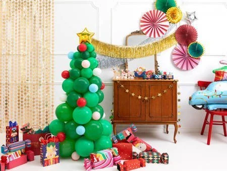 Kalėdinė dekoracija PartyDeco Dekoratyvinės rozetės, bordo, 26-43 cm vienas dydis () - 4900 vnt.