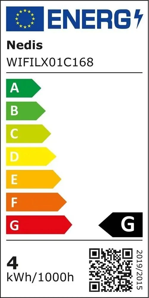 Nedis SmartLife dekoratyvinė LED Wi-Fi RGB juosta, 168 šviesos diodai, 20 m, Android™ / IOS