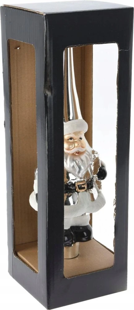 Christmas Decoration STIKLINĖ KALĖDŲ EGLUTĖS VIRŠŪNĖ 28CM SIDABRINIS SENELIS ŠALTIS 1067889