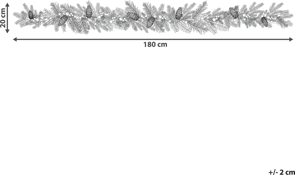 Beliani Kalėdinė LED girlianda TENALA 180 cm Žalia