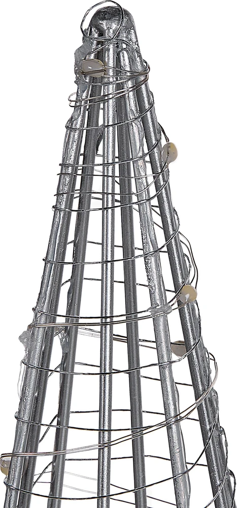 Beliani Sodo LED dekoracija PUKSALA Kalėdų eglutė 60 cm Sidabrinė
