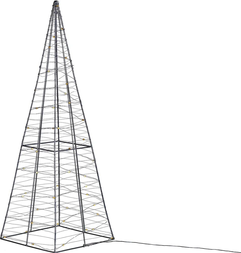 Beliani Sodo LED dekoracija PUKSALA Kalėdų eglutė 60 cm Sidabrinė
