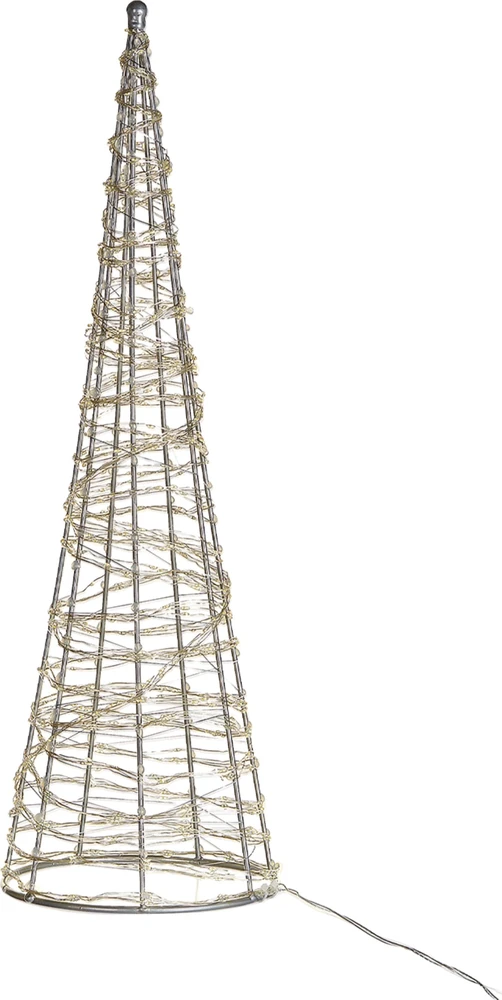 Beliani LED sodo dekoracija KOTALA eglutė 57 cm sidabrinė
