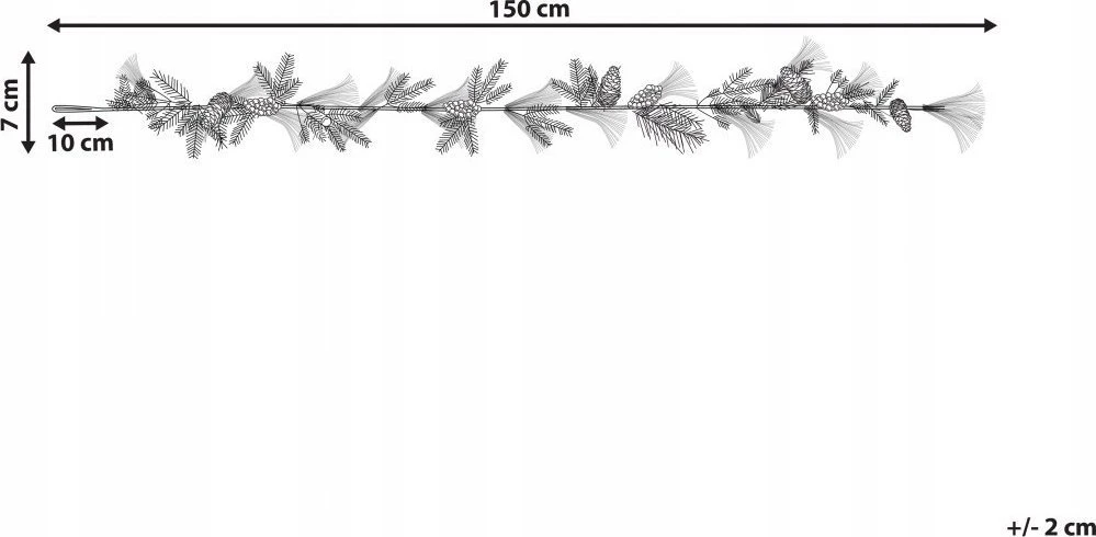 Beliani Kalėdinė girlianda SORIA 150 cm, žalia