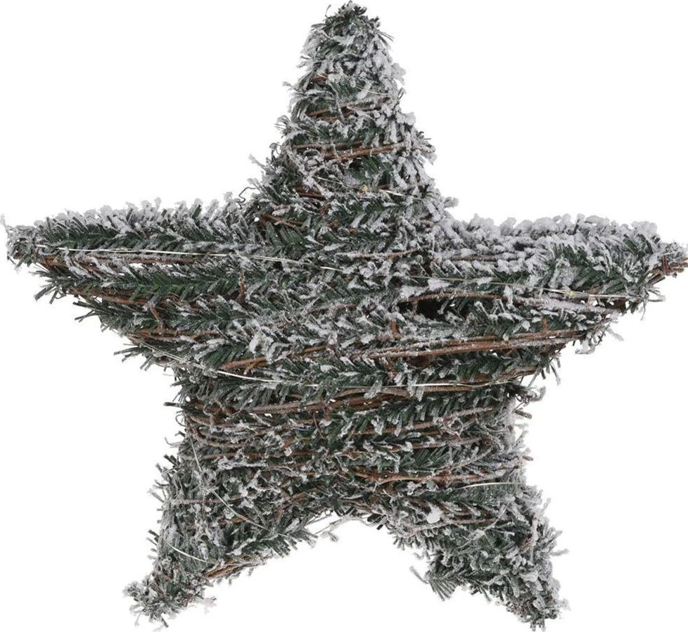 Vilde Šviečianti žvaigždė LED 30 cm - žalia plastikas