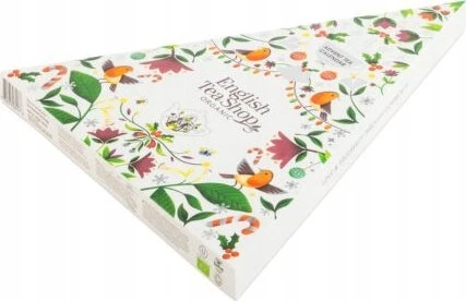 English Tea Shop Rinkinys Advento kalendorius Balta trikampėms arbatoms, 25 piramidės, ekologiškos* 50 g