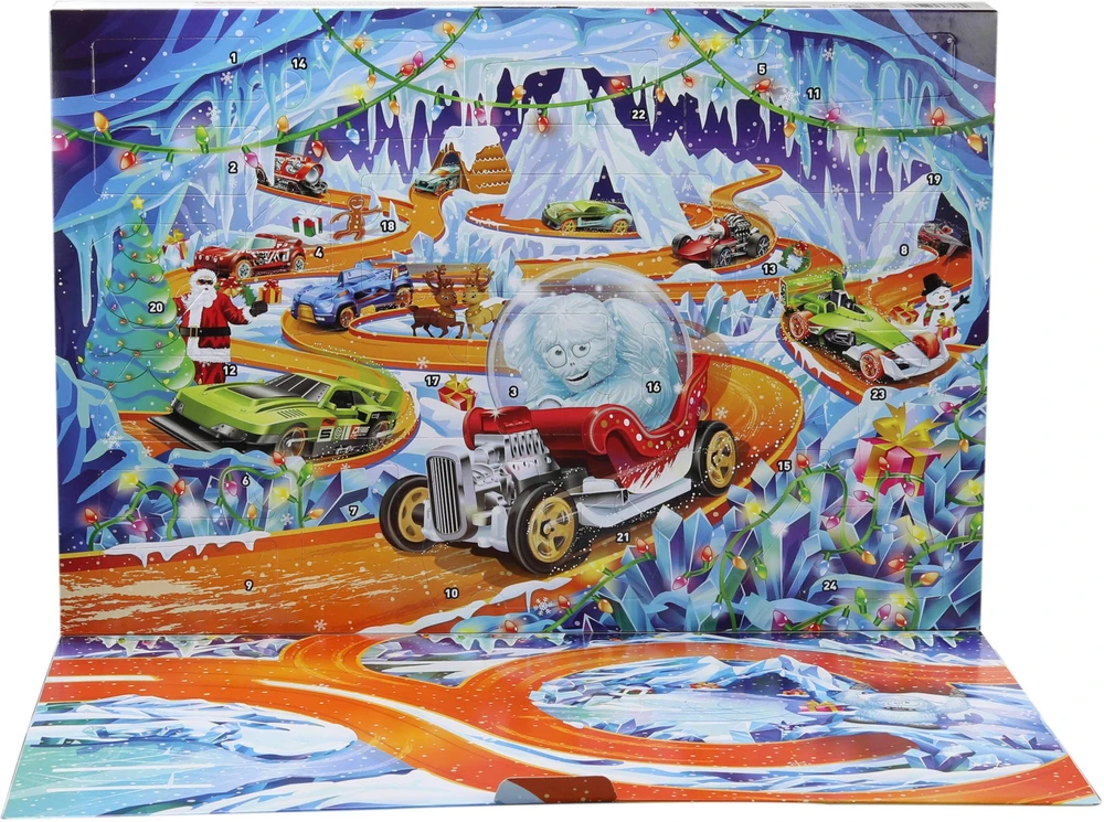 Kalendarz adwentowy Mattel Hot Wheels 2026 10 samochodów 1:64 (JLG41)