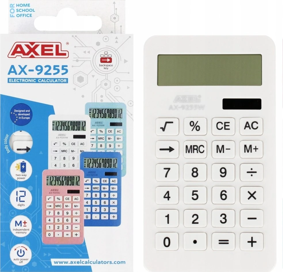 Baltas stalinis skaičiuotuvas AXEL AX-9255W