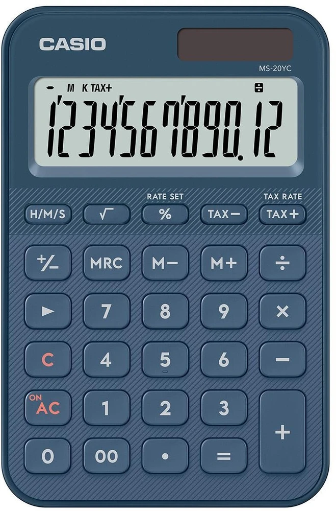 Skaičiuotuvas Casio MS-20YC-NY su dideliu ekranu