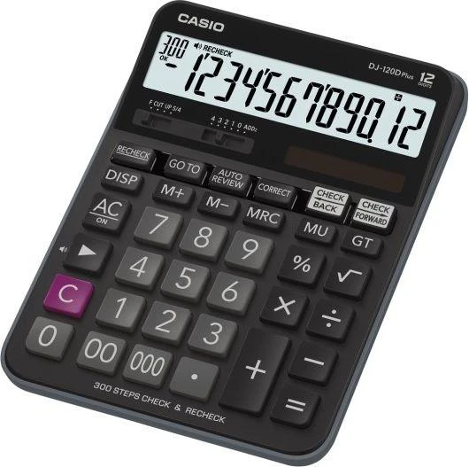 Casio DJ-120DPLUS stalinis skaičiuotuvas su 12 skaitmenų ekranu