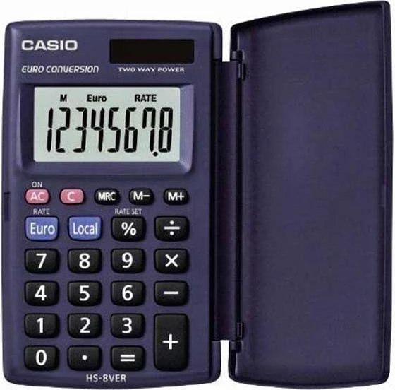 Casio HS-8VER mėlynas kišeninis skaičiuotuvas