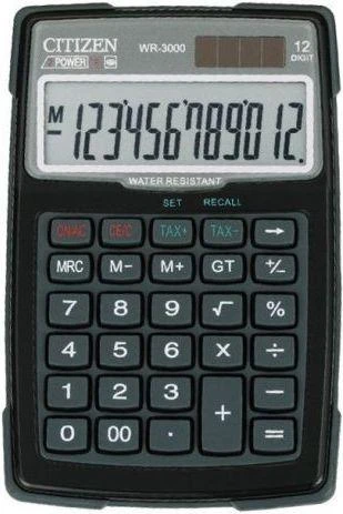 Citizen WR 3000 stalinis skaičiuotuvas su 12 skaitmenų ekranu