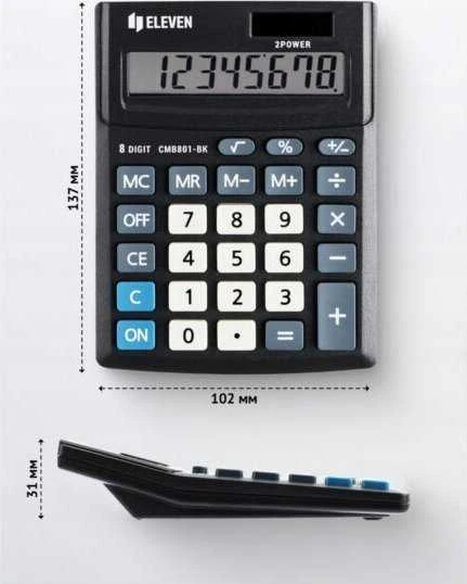 ELEVEN Calculator Office CMB801-BK Juodas