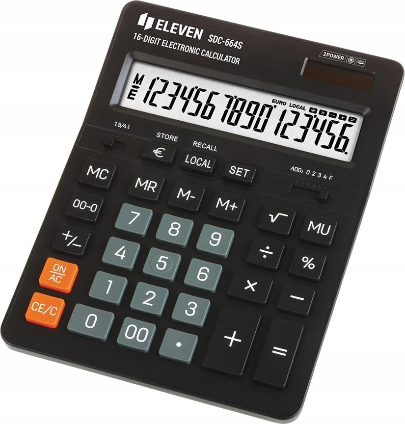 Skaičiuotuvas ELEVEN SDC-664S, 16 skaičių ekranas