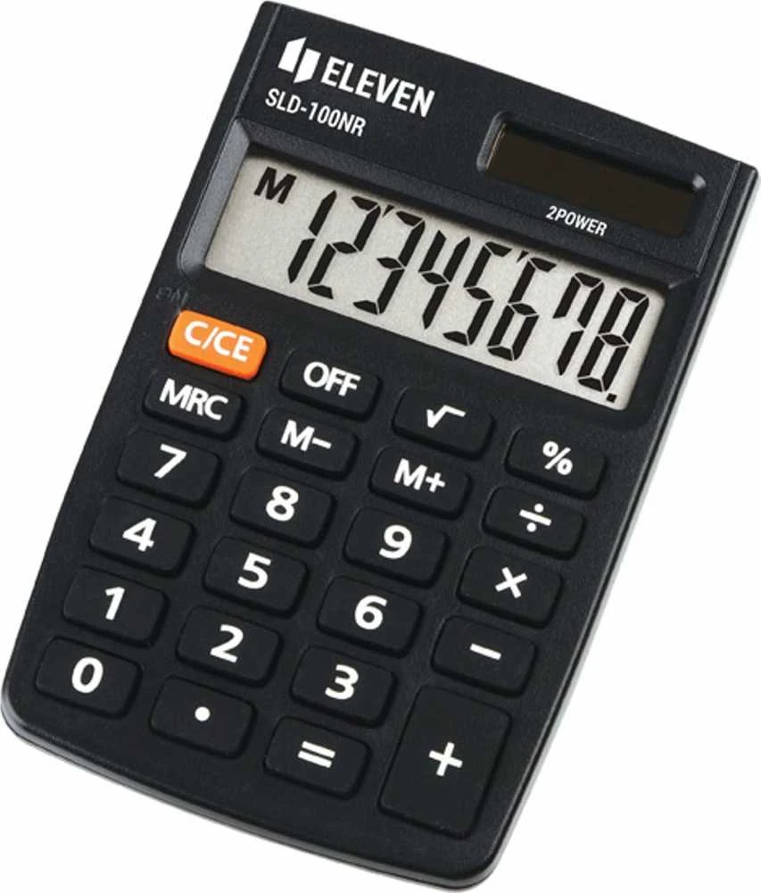 Eleven SLD-100NR juodas skaičiuotuvas