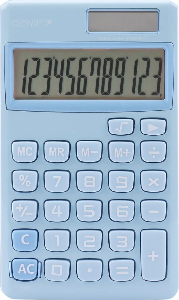 Kalkulator Genie 212B kalkulator mėlyna