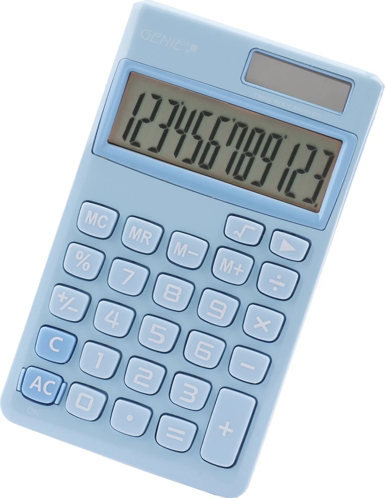 Kalkulator Genie 212B kalkulator mėlyna