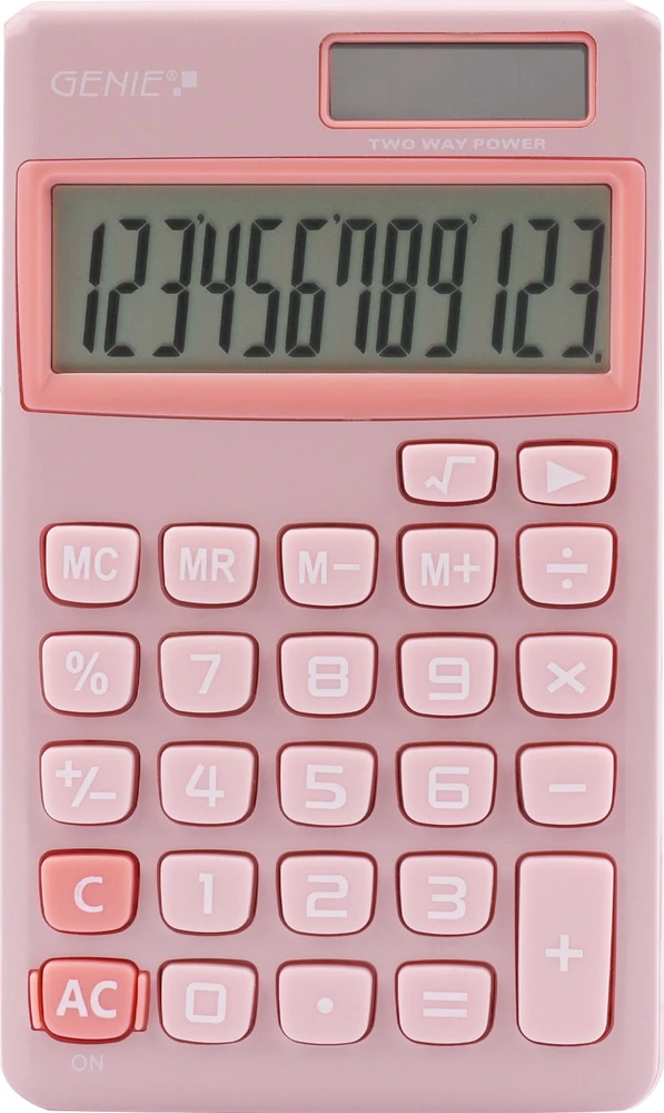 Kalkulator Genie Taschenrechner 212P pink