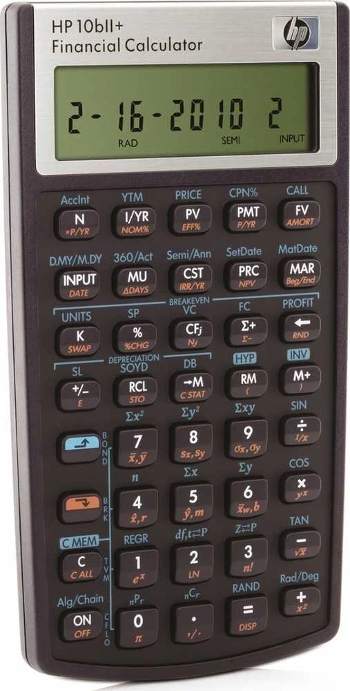 HP 10bII+ finansų skaičiuoklė su ekranu