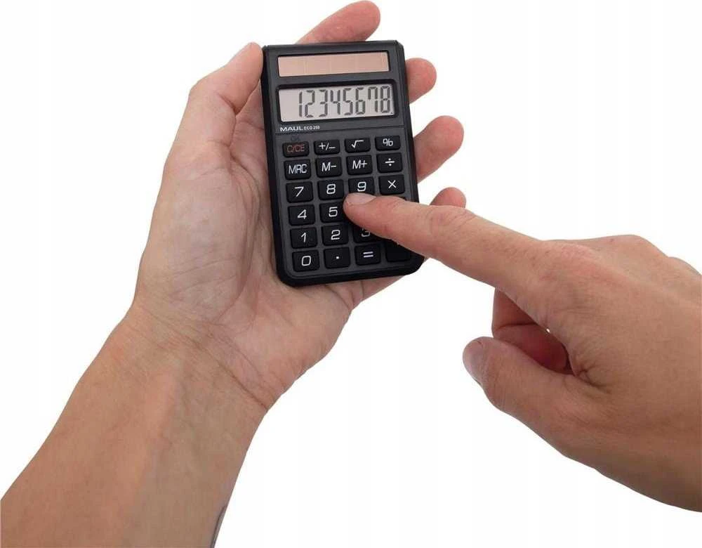 Kišeninis skaičiuotuvas MAUL ECO 250, 8 skaitmenys