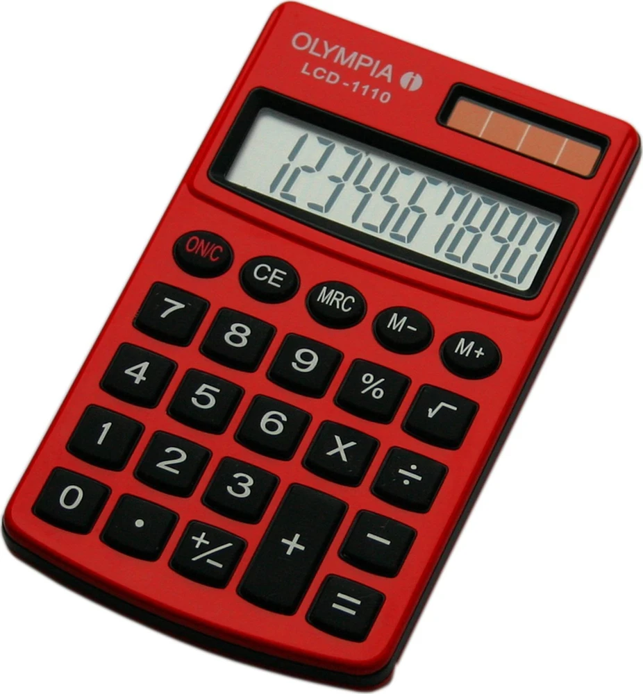 Skaičiuoklė Olympia Olympia skaičiuoklė LCD-1110 raudona