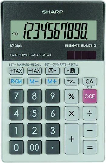 Sharp EL-M711G skaičiuotuvas su pilkais mygtukais