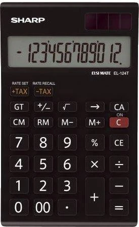 Sharp EL-124T skaičiuotuvas su 12 skaitmenų ekranu
