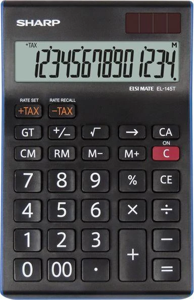 Sharp EL-145T skaičiuotuvas Desktopas Finansų skaičiuotuvas Juoda