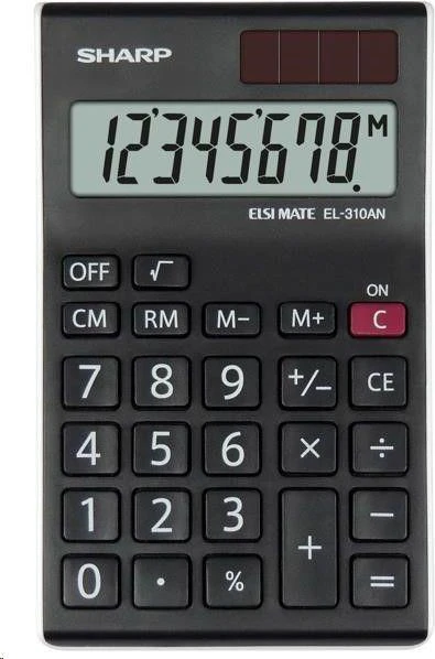 Skaičiuotuvas Sharp SH-EL310ANWH, juodai/baltos spalvos korpusas