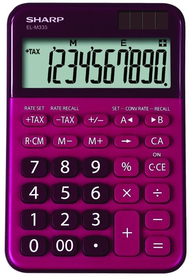 Skaičiuotuvas Sharp EL-M335, raudonas