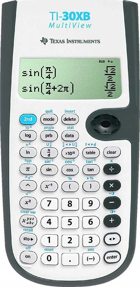 Texas Instruments TI-30XB skaičiuotuvas su atviru ekranu