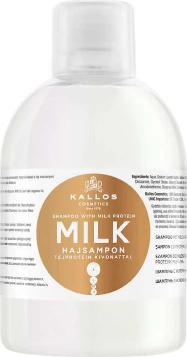 Kallos Cosmetics Milk Šampūnas šampūnas su pieno proteinais, 1000 ml