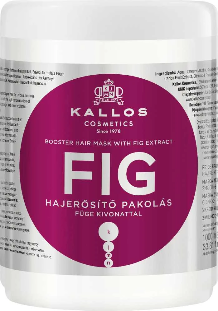 Giliai maitinanti plaukų kaukė Kallos FIG Booster Hair Mask 1000 ml