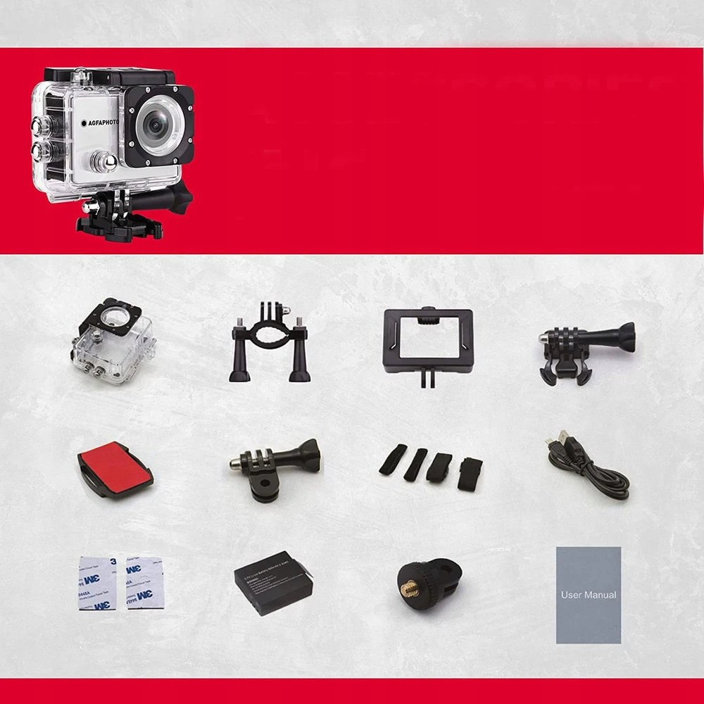 AgfaPhoto Agfa Photo AC5000 Realimove Cam HD 720p 12MP WiFi LCD Sidabrinis