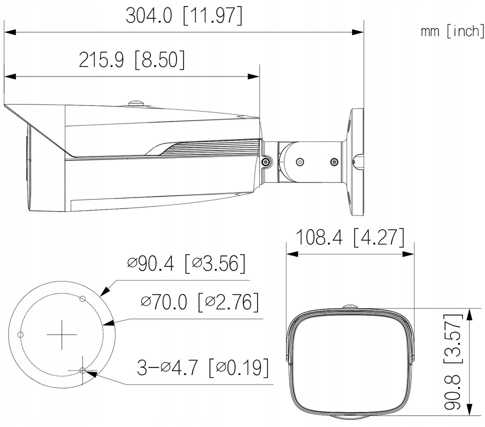 AHD, HD-CVI, HD-TVI, CVBS KAMERA HAC-HFW1239MH-A-LED-0360B-S3 Pilna spalva - 1080p 3.6 mm DAHUA