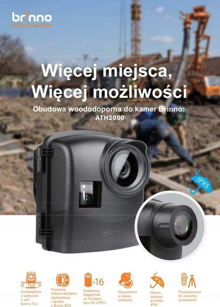 Outdoor Brinno ATH2000 lauko kameros maitinimo korpusas, skirtas TLC