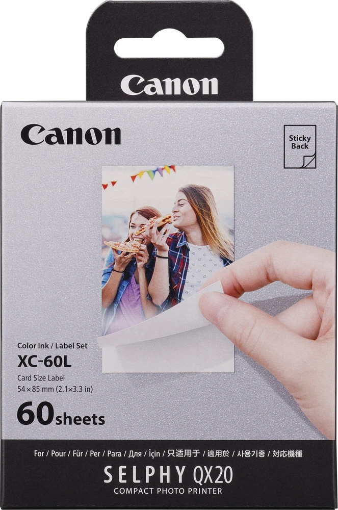 Canon fotopopierius + rašalo kasetė XC-60L 54x85mm 60 lapų