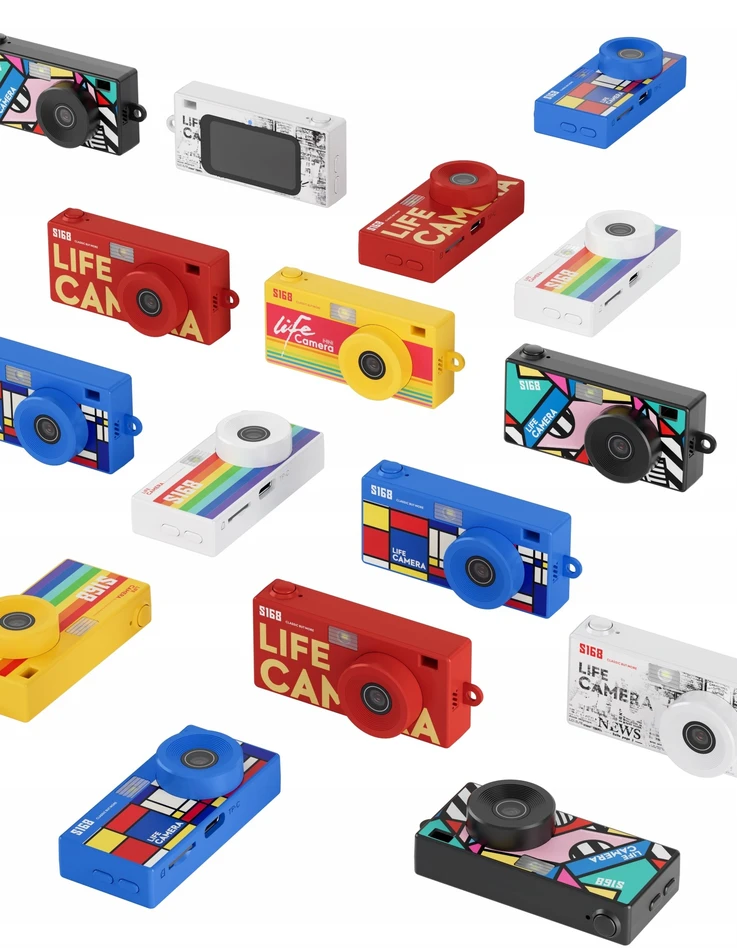 Skaitmeninė kamera Xrec Mini Fotoaparatas Retro vaizdo kamera 2K pakabukas raktų pakabukas + 32 GB kortelė / Xrec X9 / Mėlyna