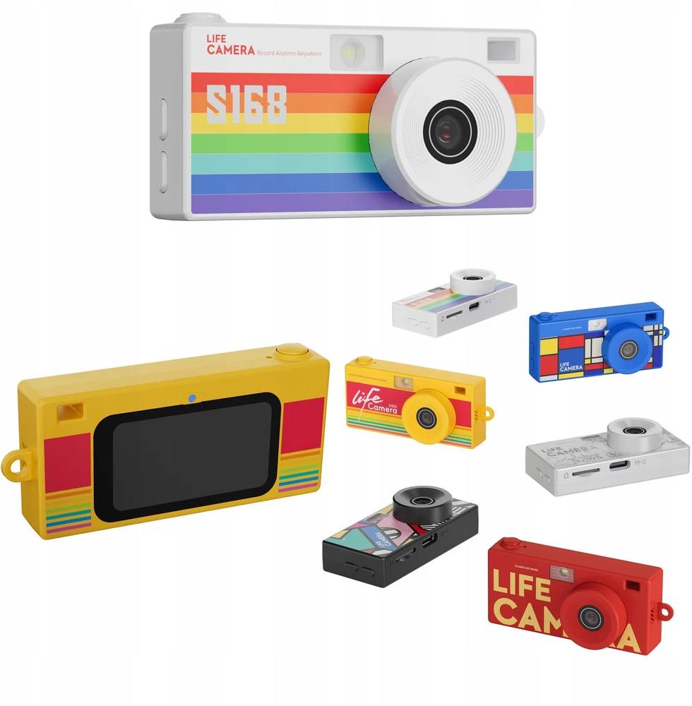 Skaitmeninė kamera Xrec Mini Fotoaparatas Kamera Retro Video 2k Pakabukas Raktų pakabukas Su 32gb Kortele / Xrec X9 / Balta