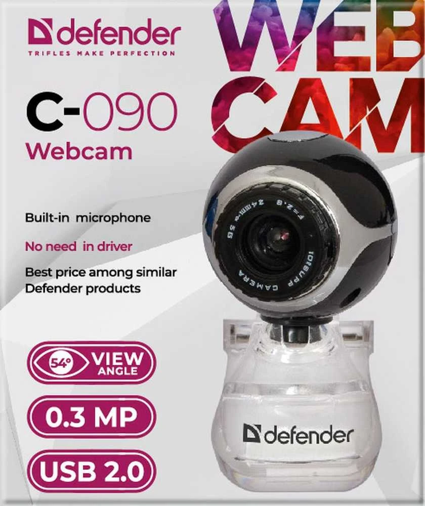 Internetinė Kamera - IronKey Defender C-090 0.3 MP Juoda