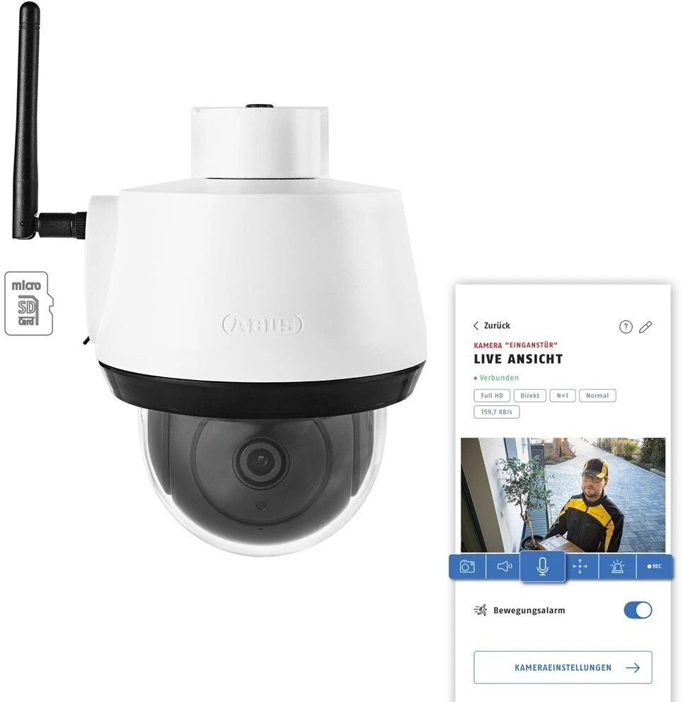 ABUS PPIC52520 apsaugos stebėjimo kamera Skliautas IP apsaugos kamera Lauke 3840 x 2160 pikseliai Siena