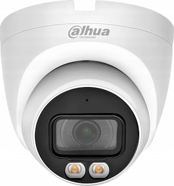 „Dahua Technology Co“ IP kamera. 4MP 1/2.9” CMOS, 2.8 mm. 94° F1.6, 25 kadrai per sekundę, IR+LED 30 m., WDR, IVS, IP67, mikrofonas