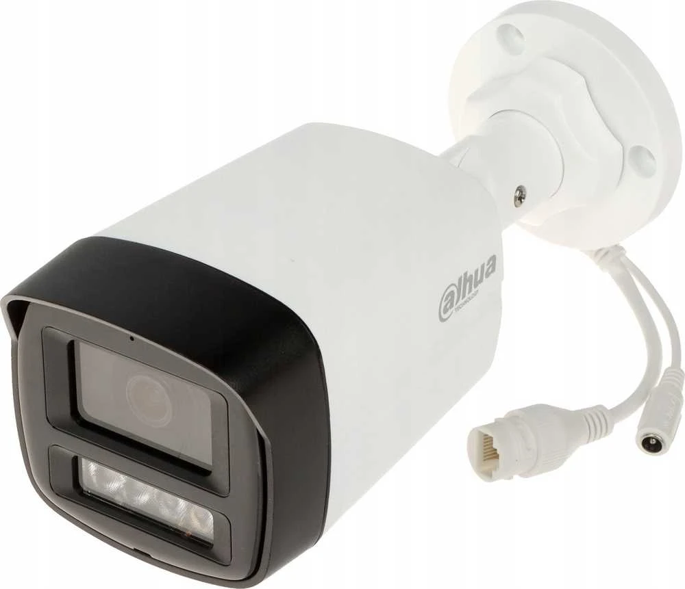 „Dahua Technology Co“ IP kamera, cilindras, 4MP, 1/2.9 colio, 2.8 mm, 94° F1.6, 25 kadrai per sekundę, IR+LED, 30 m, WDR, IVS, IP67, mikrofonas