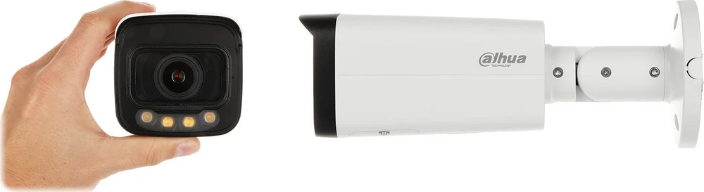 Dahua Technology Co IP kamera HFW2849T-ZAS-IL. 8MP FULL-COLOR. IR+LED pašvietimas iki 60m, 114°, PoE, IP67, SMD