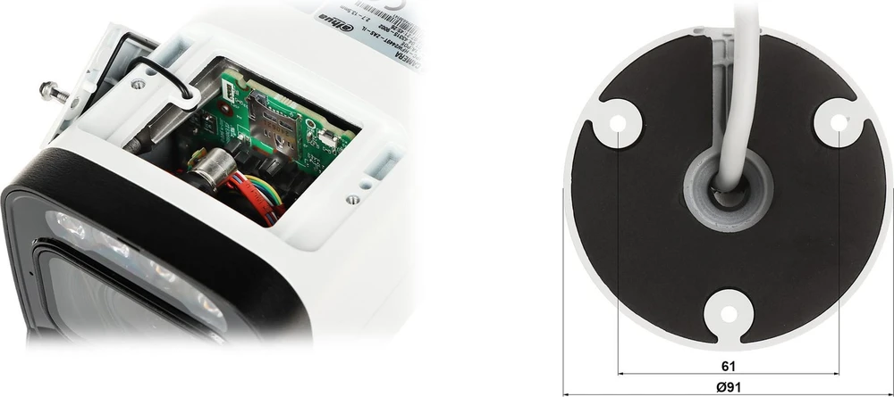 Dahua Technology Co IP kamera HFW2849T-ZAS-IL. 8MP FULL-COLOR. IR+LED pašvietimas iki 60m, 114°, PoE, IP67, SMD