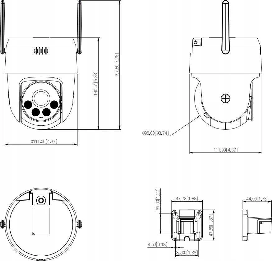 IP GREITASUKĖ LAUKO KAMEROS P3AE-PV Picco A2 Wi-Fi - 3 Mpx 4 mm DAHUA