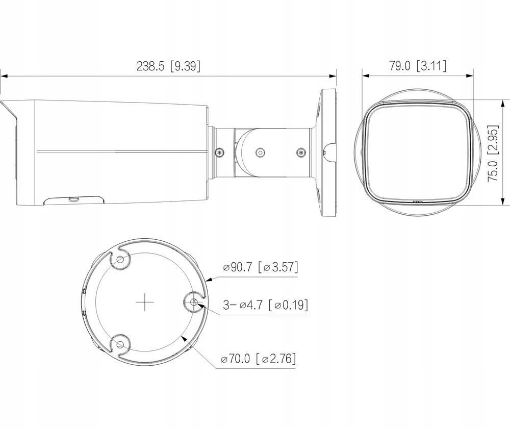 Dahua Technology IP KAMERA IPC-HFW2249T-AS-IL-0360B Išmanusis dvigubas apšvietimas WizSense - 1080p 3.6 mm DAHUA