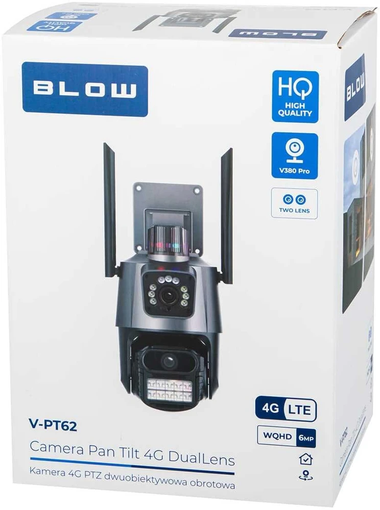 BLOW 4G PTZ 3MP+3MP V-PT62 dviejų objektyvų pasukama kamera