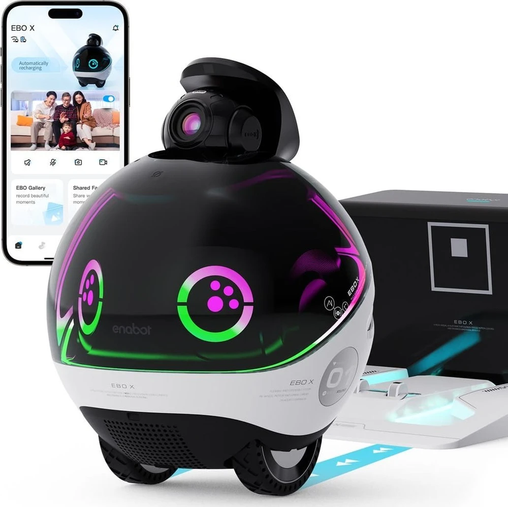 Enabot | Šeimos robotų IP kamera | EBO X | 8 MP | 1.8 | H265 | Micro SD, maks. 256 GB